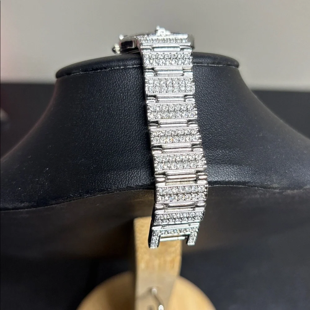 Cenere New York WORKING Watch Bling Rhinestone Stainless Steel